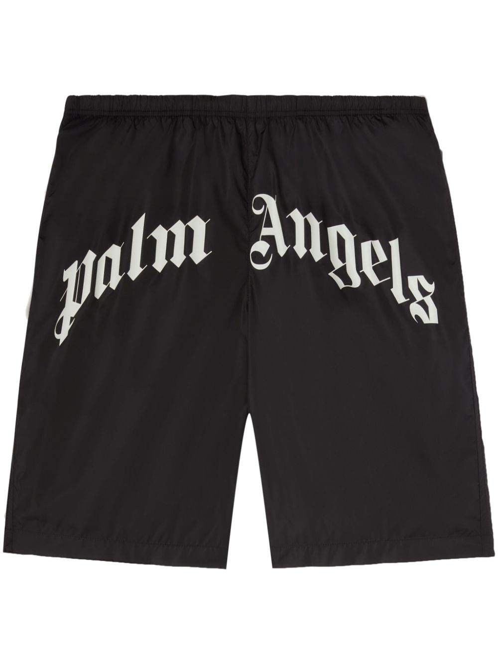 Palm Angels Zwembroek met gewelfd logo Zwart