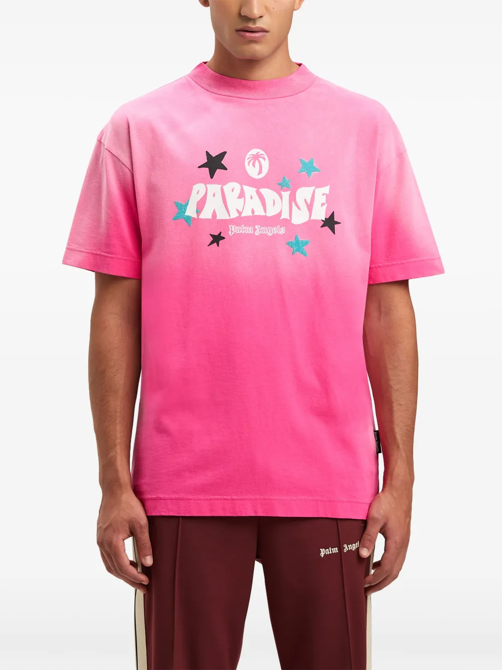 Palm Angels Paradise Palm T-shirt Roze