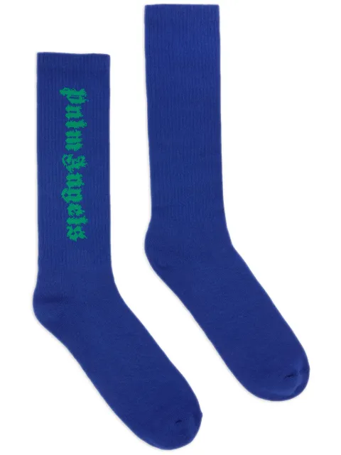 Palm Angels logo-flames socks