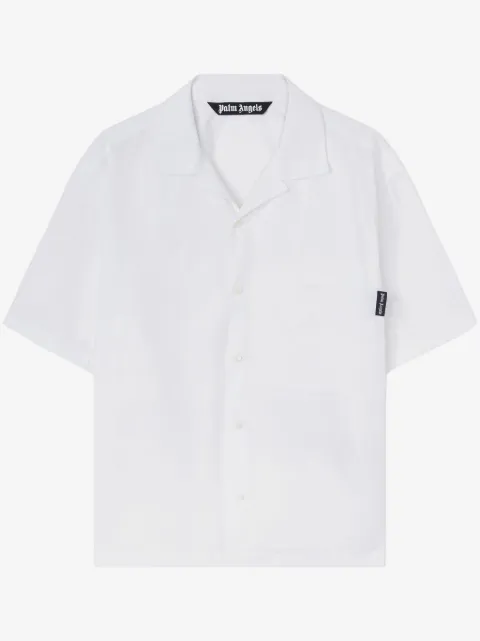 Palm Angels curved-logo classic shirt 