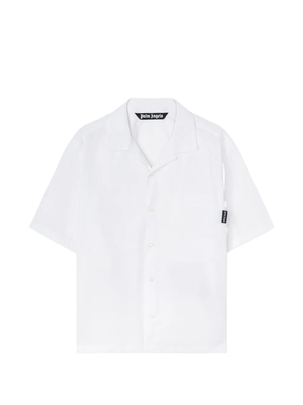 Palm Angels Klassiek overhemd met gewelfd logo Wit