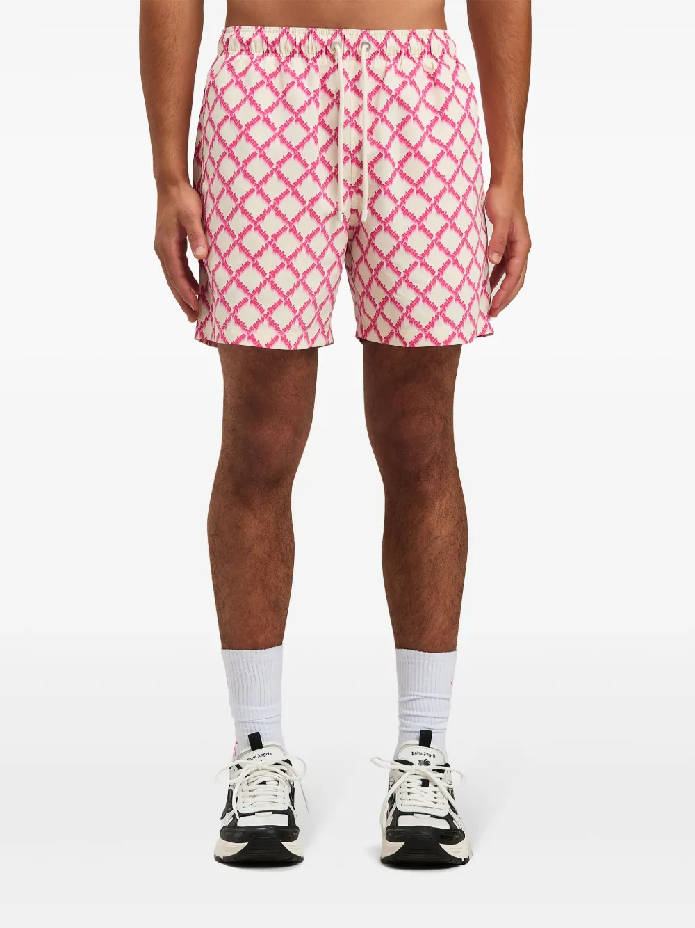 Palm Angels Zwembroek met logo Roze
