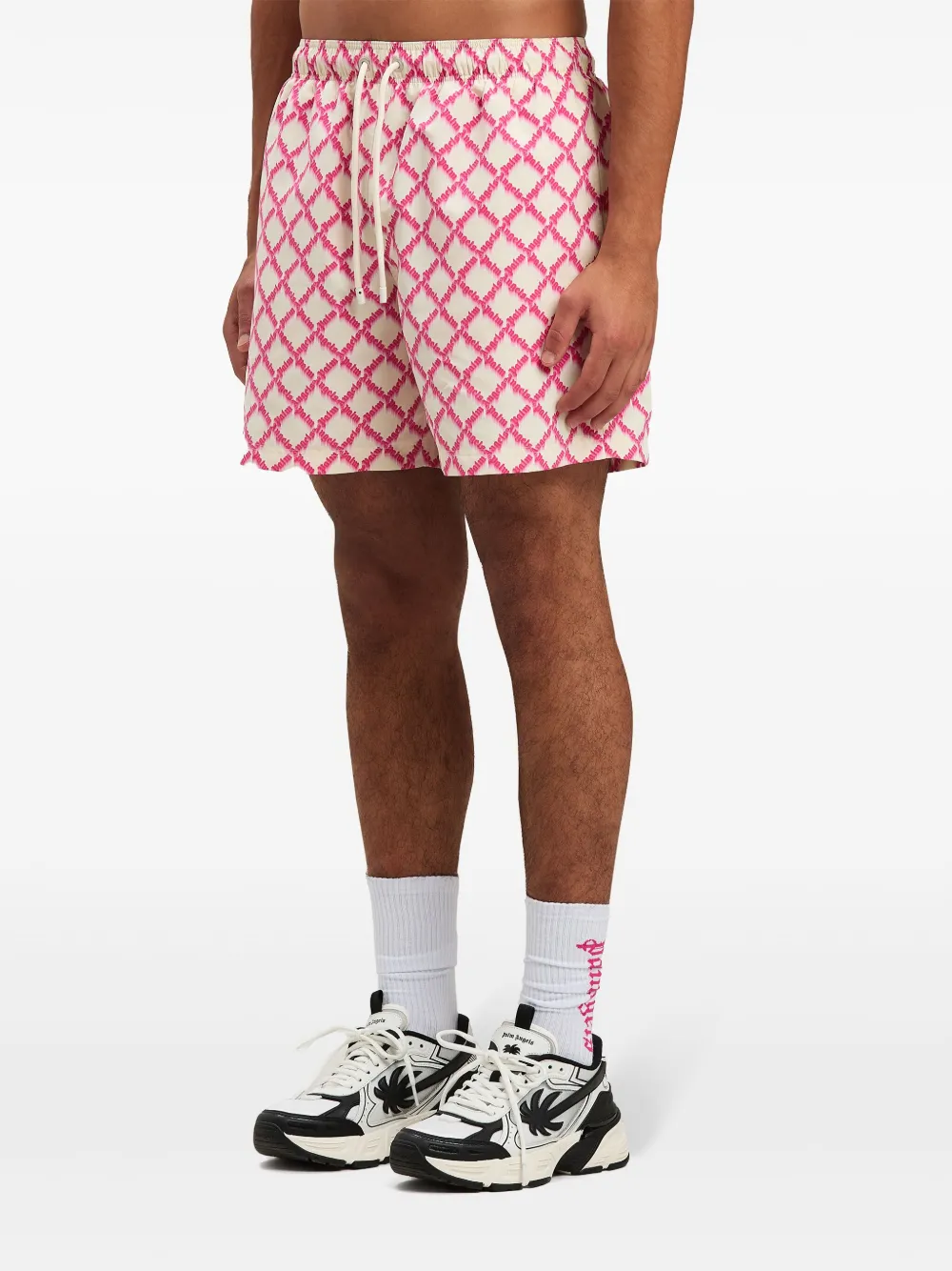 Palm Angels Zwembroek met logo Roze