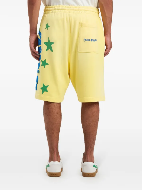 Palm Angels Paraside Sweat Shorts | Yellow | FARFETCH