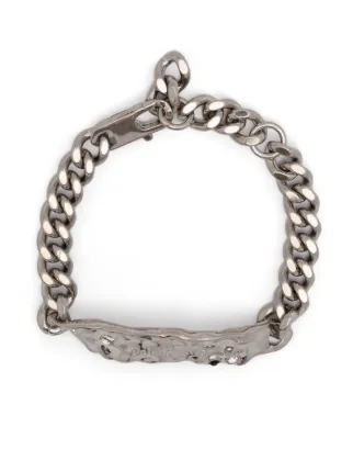 【関税込み】Palm Angels シルバー Melted チェーンブレスレット MELTED CHAIN BRACELET SILVER - TRANSPARE in SILVER