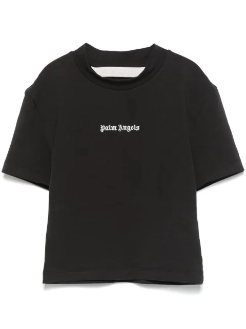 Palm Angels تيشيرت قصير مطرز بشعار الماركة