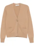 Blumarine brooch-detail cardigan - Brown