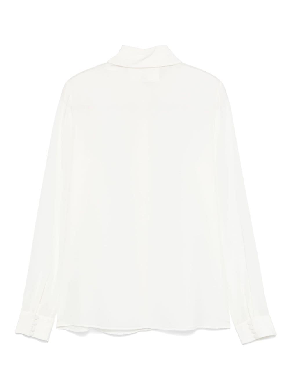 Shop Costarellos Crepe-de-chine Shirt In 白色