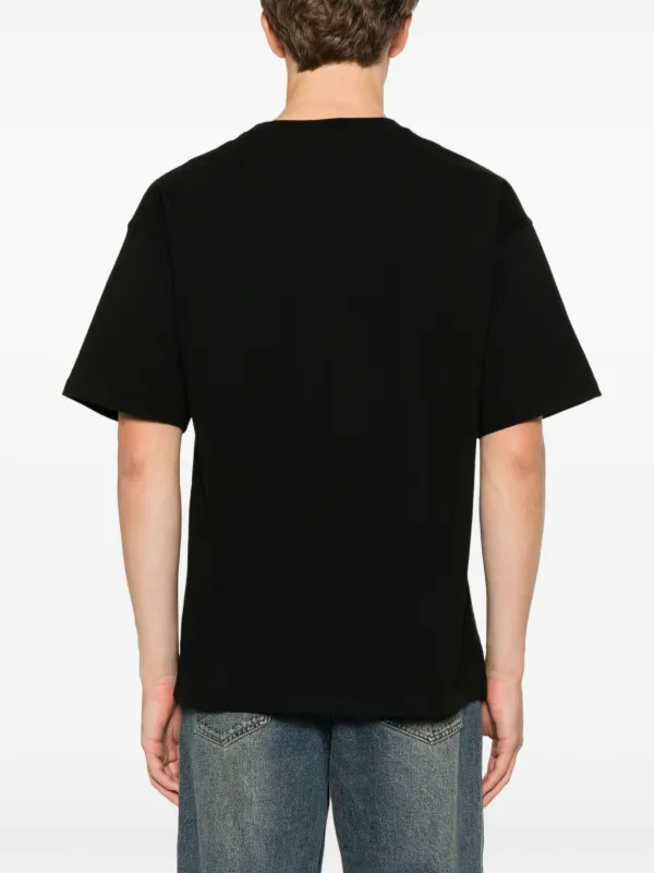 DIESEL Ｔシャツ 半袖 アップリケ コットン Diesel アップリケ Tシャツ | ブラック | FARFETCH JP