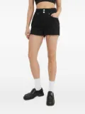 AllSaints Hailey elastic-waist frayed-hem shorts - Black