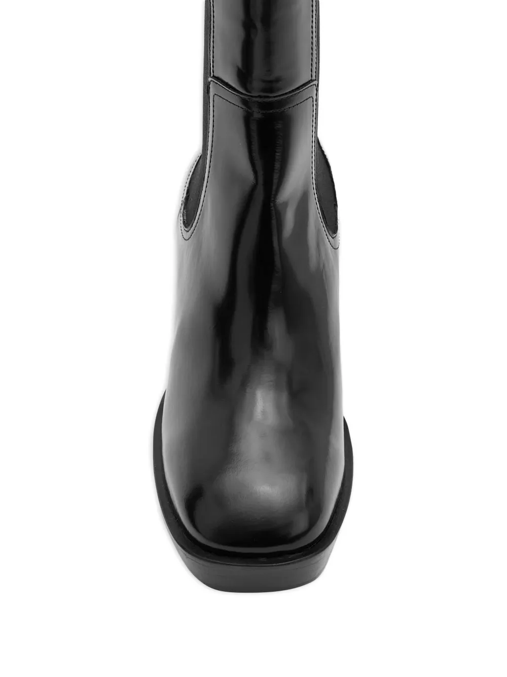 AllSaints Lottie laarzen met blokhak en plateauzool Zwart