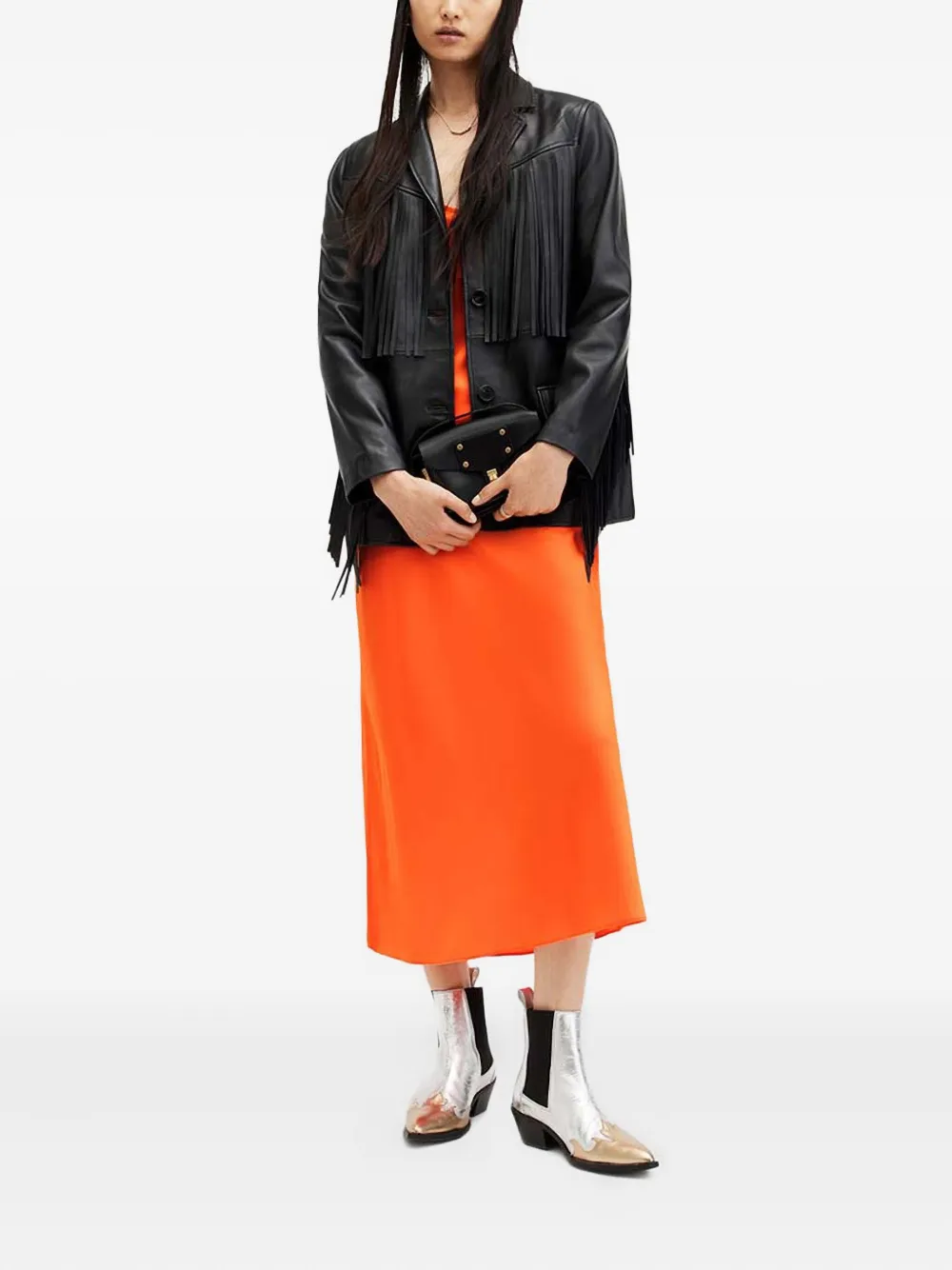 AllSaints Bryony slip dress - Oranje