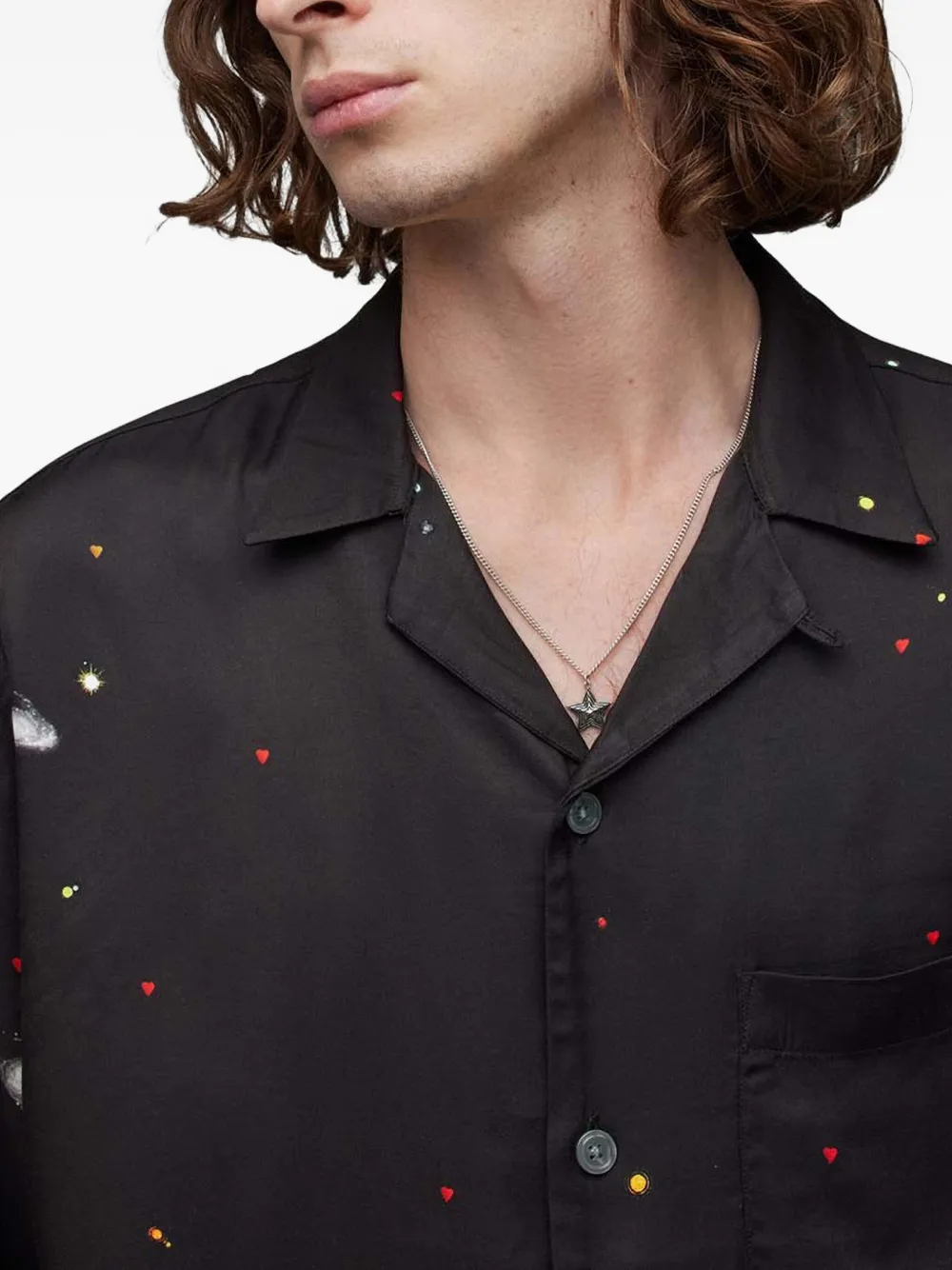 AllSaints Overhemd met print Zwart