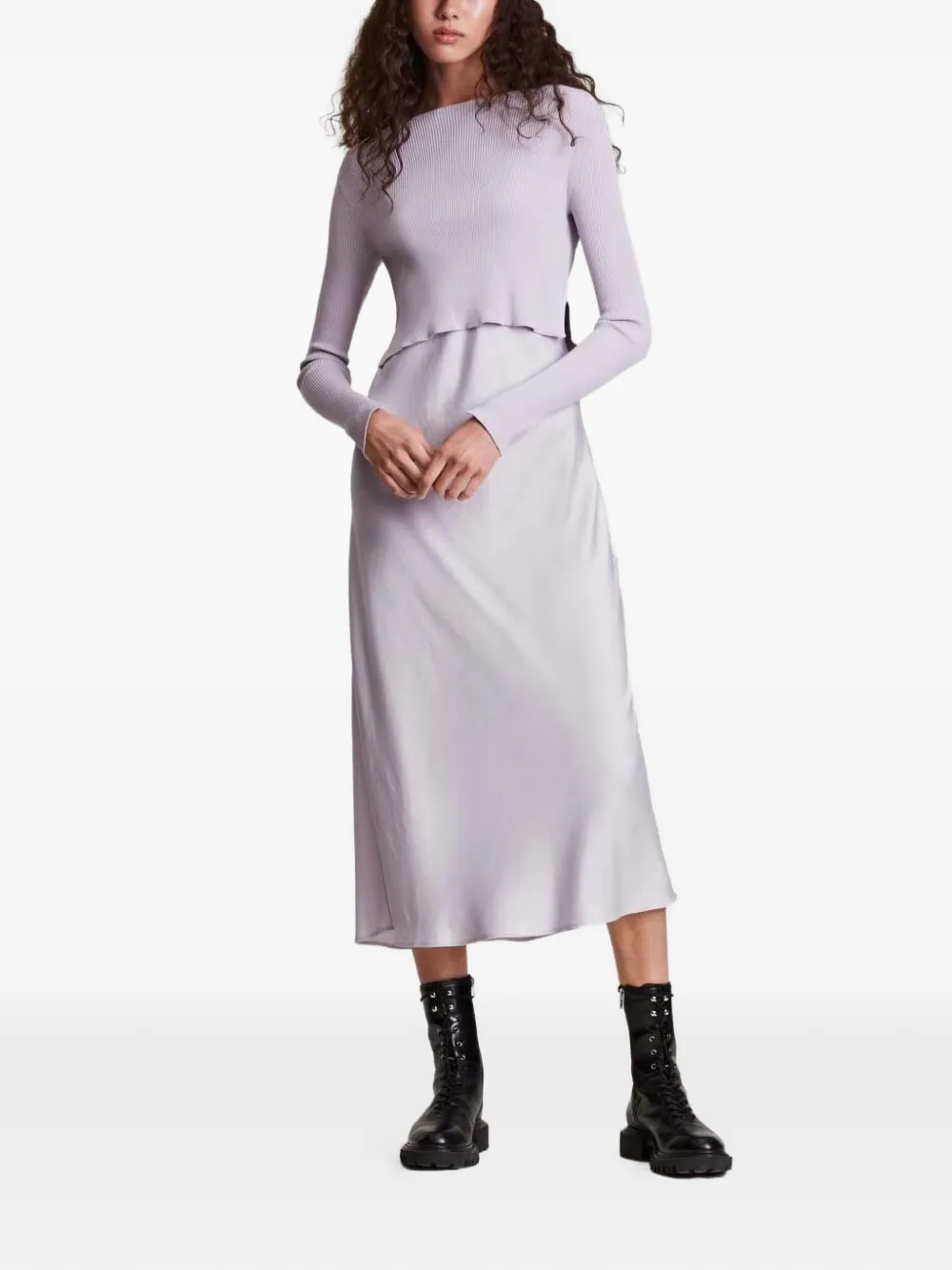 AllSaints v-neck dress - Purple