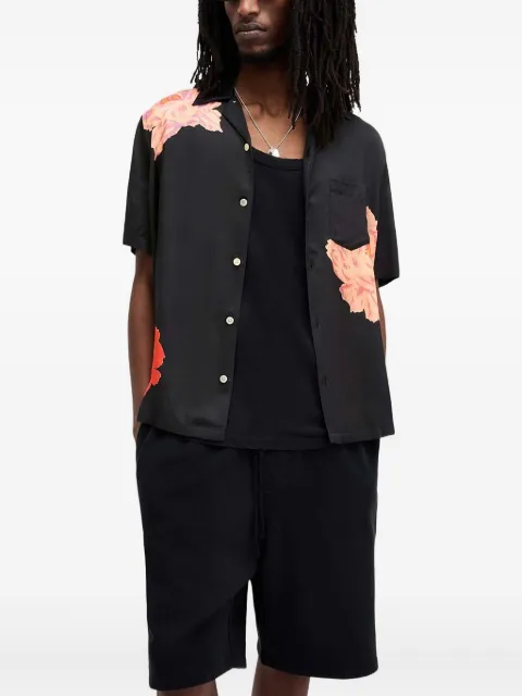 AllSaints Roze floral-print short-sleeve shirt