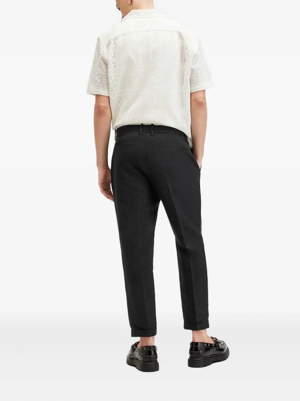 AllSaints Tallis broek met geplooide cuffs Zwart