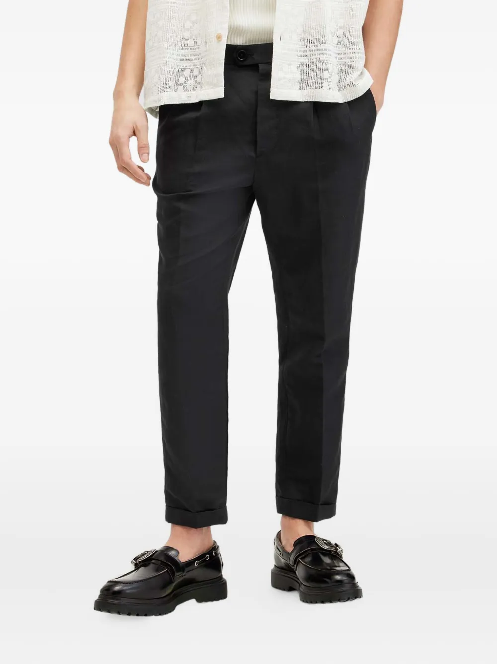 AllSaints pantalones Tallis con pinzas | negro | Image 1