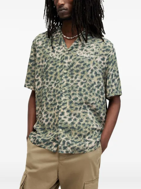 AllSaints Underground Hemd mit Leoparden-Print