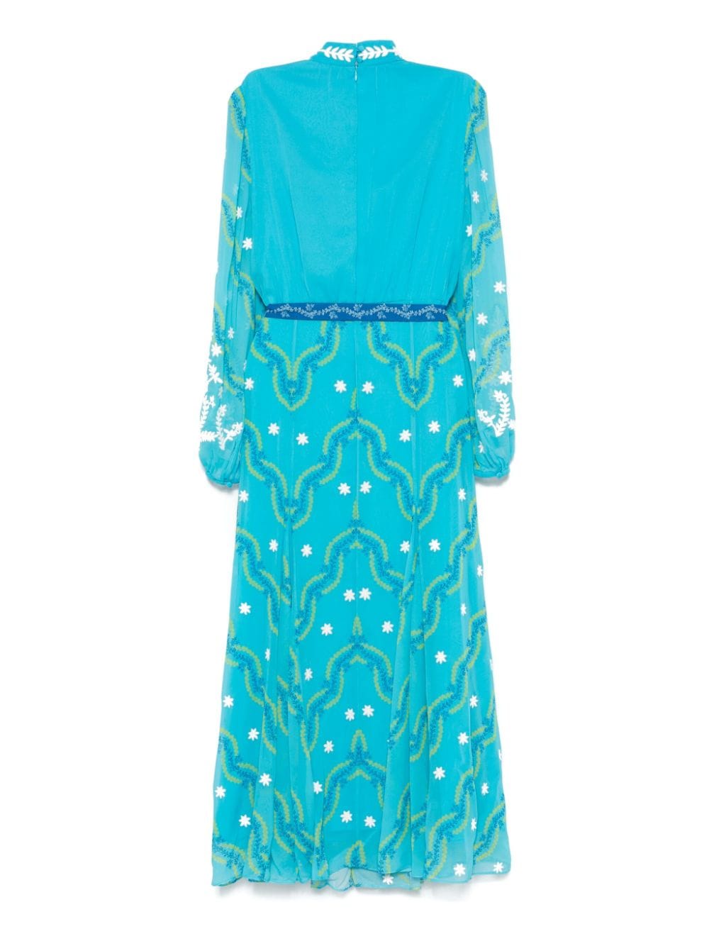 Shop Saloni Jacqui B Maxi Dress In Blau