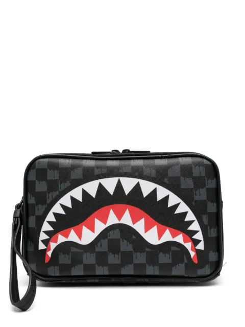 Sprayground neceser con motivo de dientes de tiburón