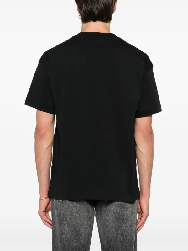 関税送料込 〈Palm Angels〉ホリー ピンナップ Tシャツ ブラック Palm Angels logo-print Cotton T-shirt | Black | FARFETCH