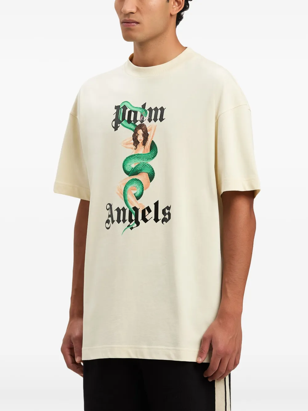 Palm Angels Ivy Pin Up T-shirt Beige