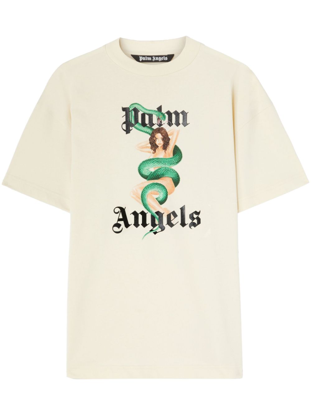 Palm Angels Curved Logo Oversize T Shirt Men Cotton XL