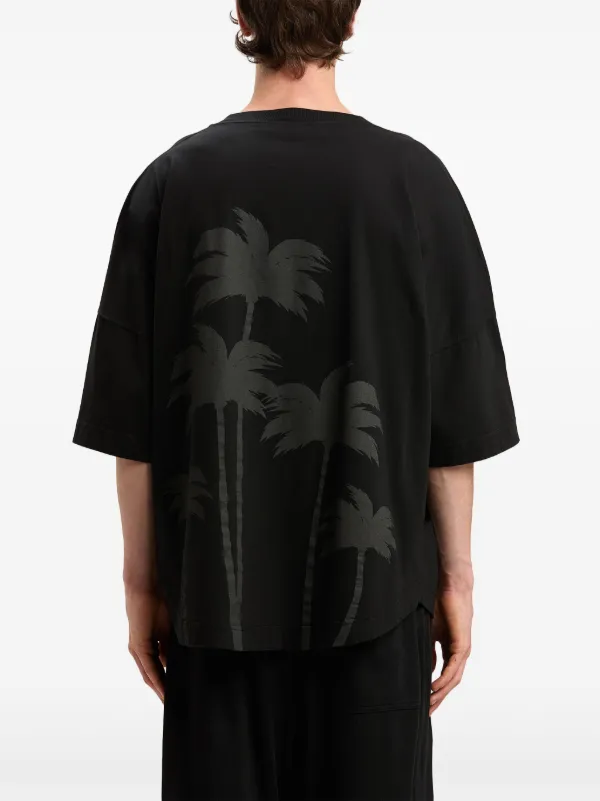 Tシャツ・カットソー PALM ANGELS Men T-shirt Black PMAA002S25JER004 1313 Palm Angels Printed Cotton T-shirt | Black | FARFETCH