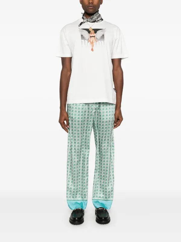 Palm Angels Crystal Pin-Up T-shirt | White | FARFETCH AU
