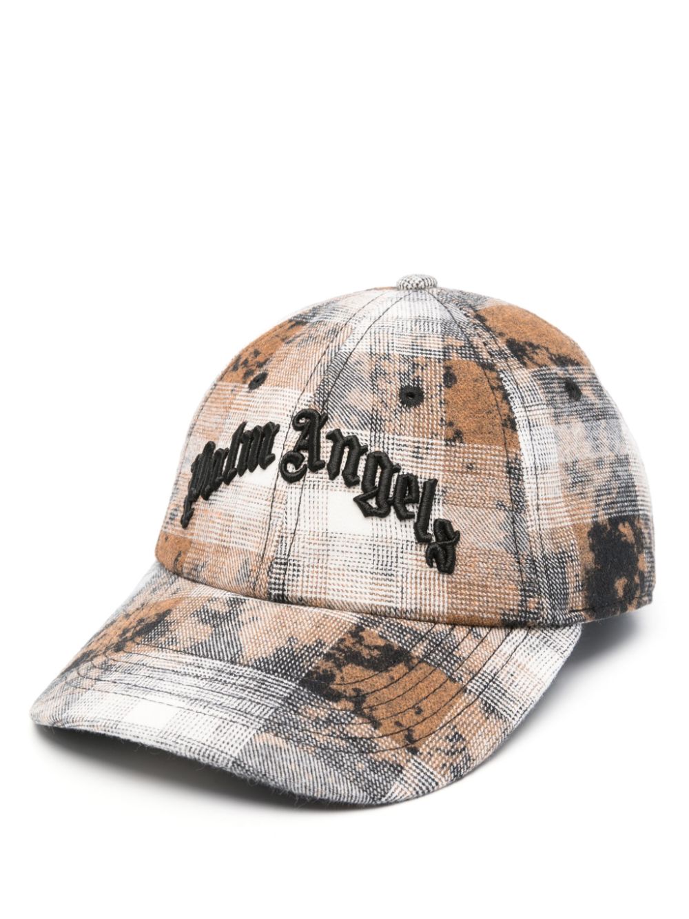 curved-logo checked cap