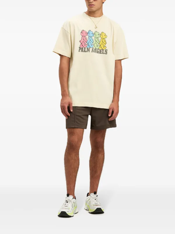 ★人気★【Palm Angels】CROSSROAD BEARS T-SHIRT Palm Angels Crossroads Bears T-shirt | Neutrals | FARFETCH