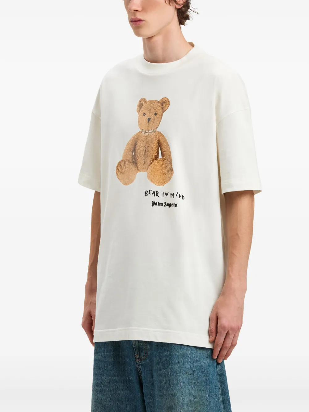 Palm Angels Bear In Mind T-shirt Wit