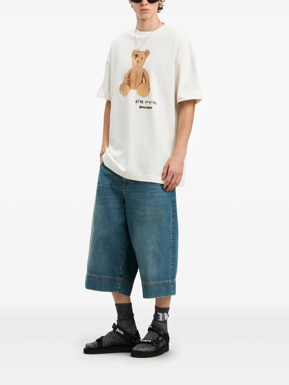 Palm Angels Bear In Mind T-shirt Wit