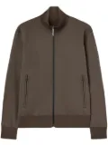 Palm Angels logo-print zip-up track jacket - Brown