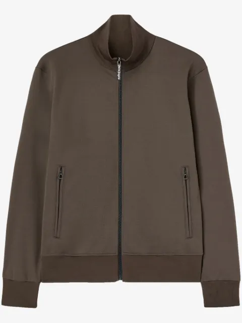 Palm Angels logo-print zip-up track jacket 