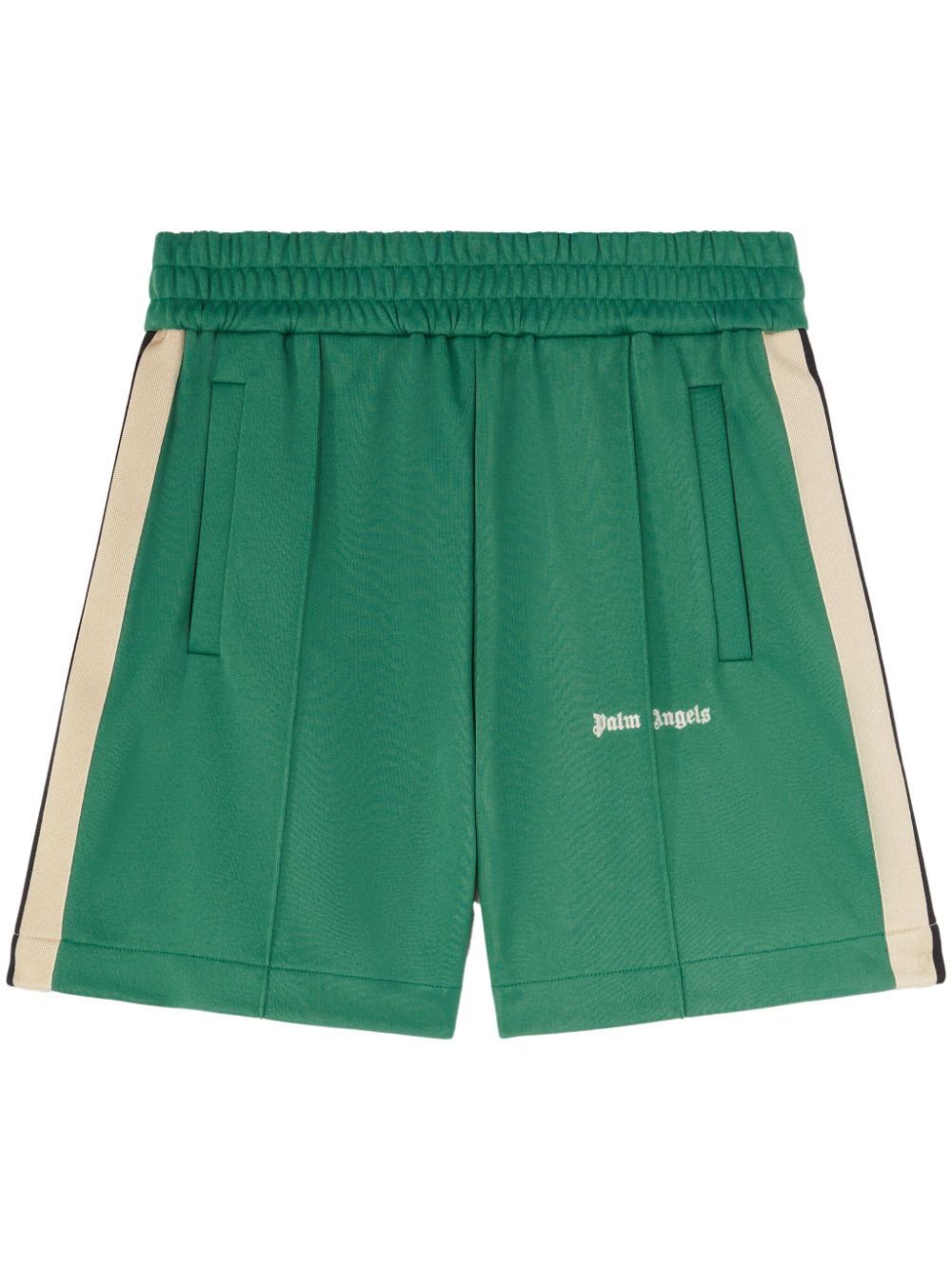 Palm Angels logo treck shorts - Green