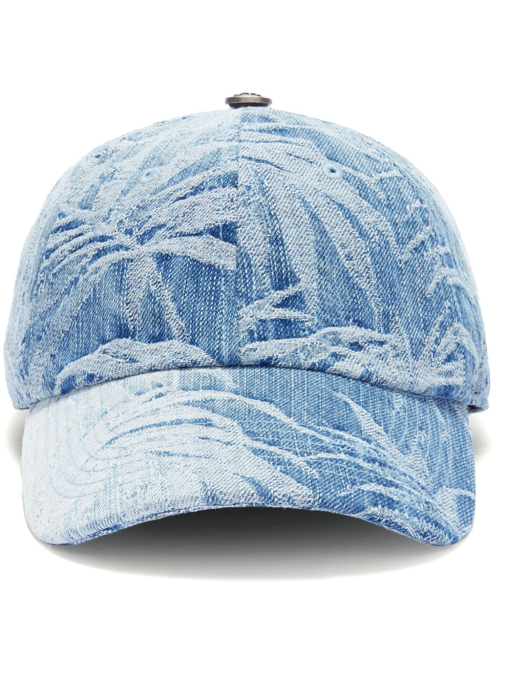 palm-tree-jacquard baseball cap