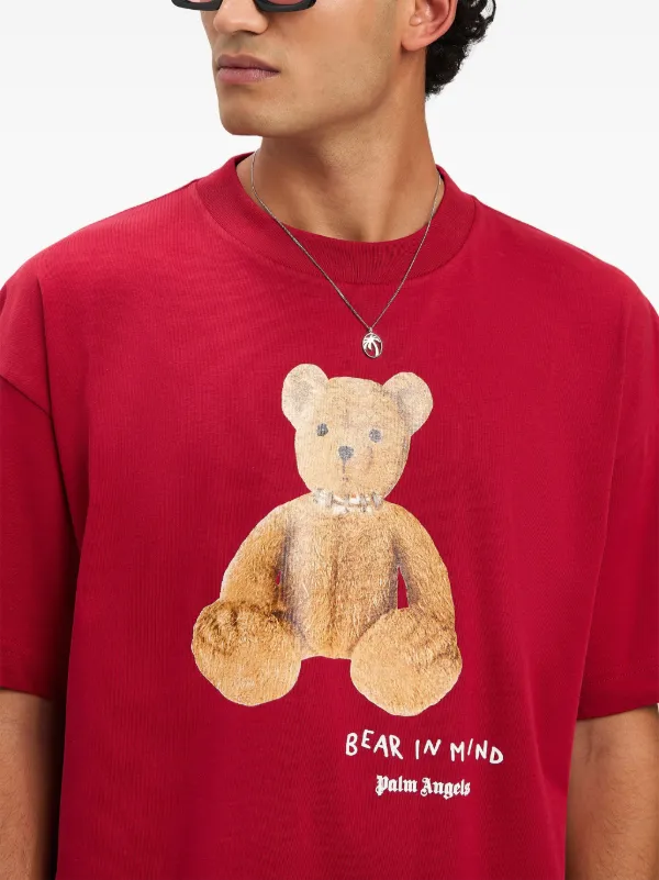 【関税送料込み】PalmAngels ベア・イン・マインド Tシャツ 国内発 関税送料込 Palm Angels Bear In Mind ロゴ Over Tシャツ