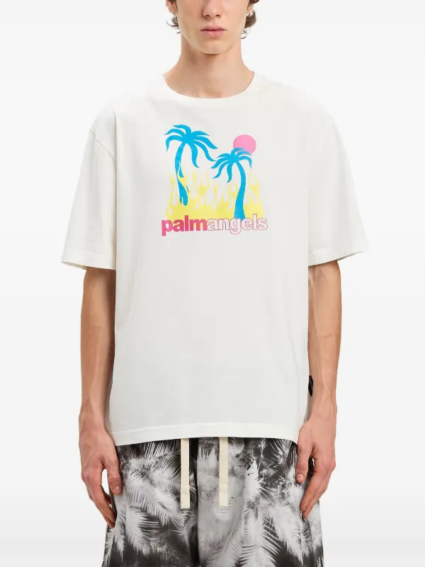 Palm Angels Burning Oasis t-shirt | White | FARFETCH