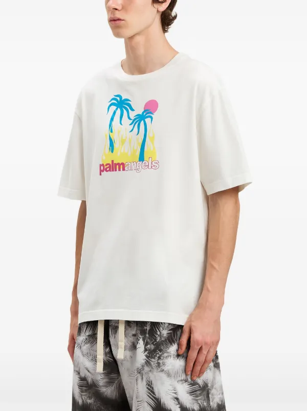 Palm Angels Burning Oasis t-shirt | White | FARFETCH