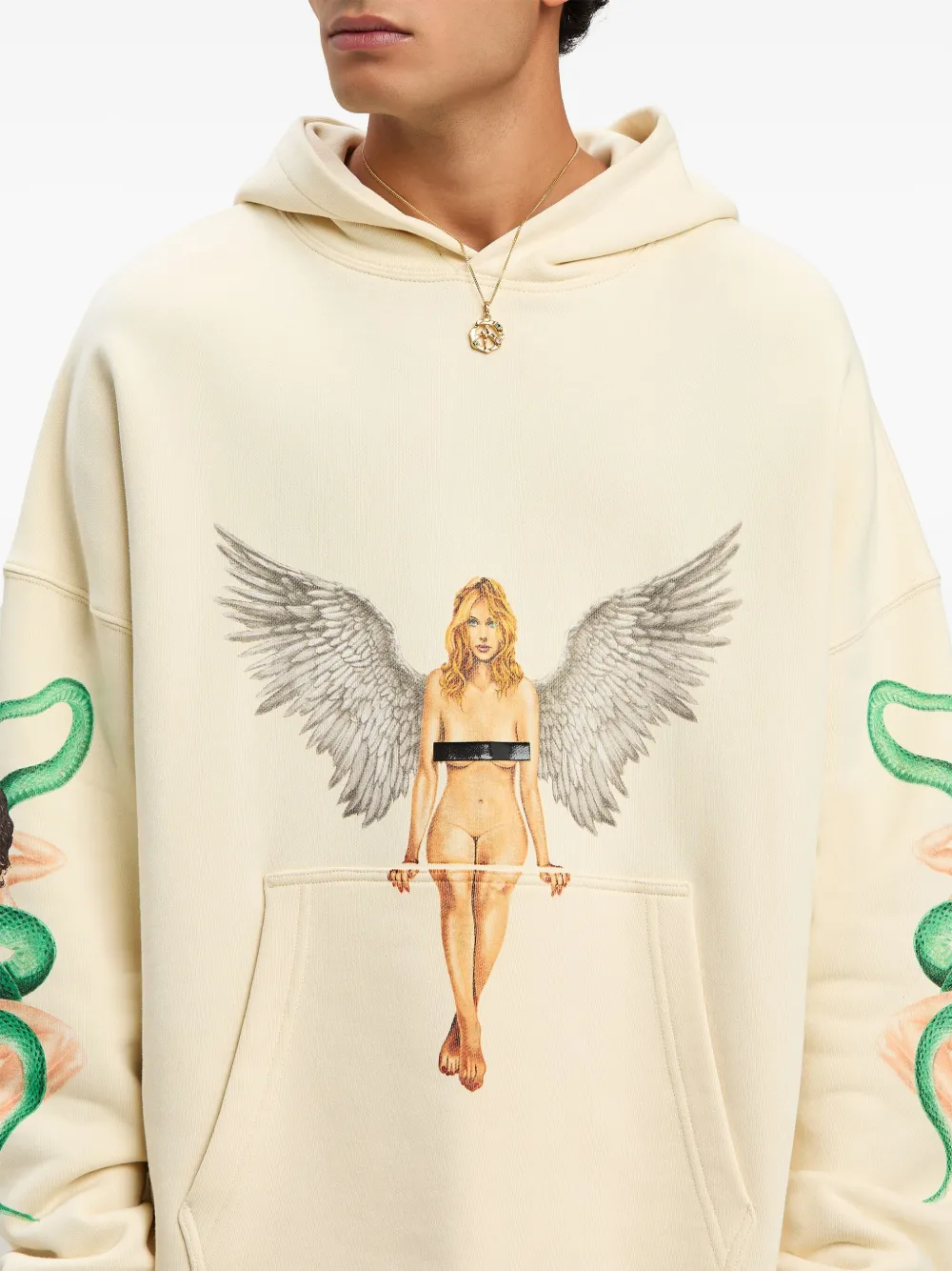 Palm Angels ブラック Pin Up フーディ Palm Angels Crystal Pin-Up Hoodie | Black | FARFETCH