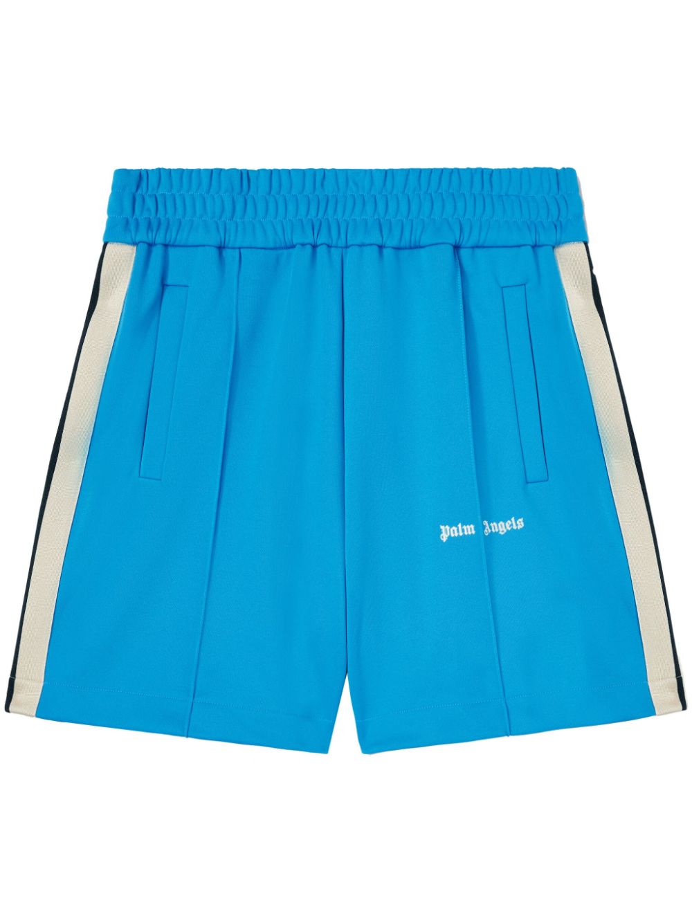 Palm Angels logo-print track shorts - Blue