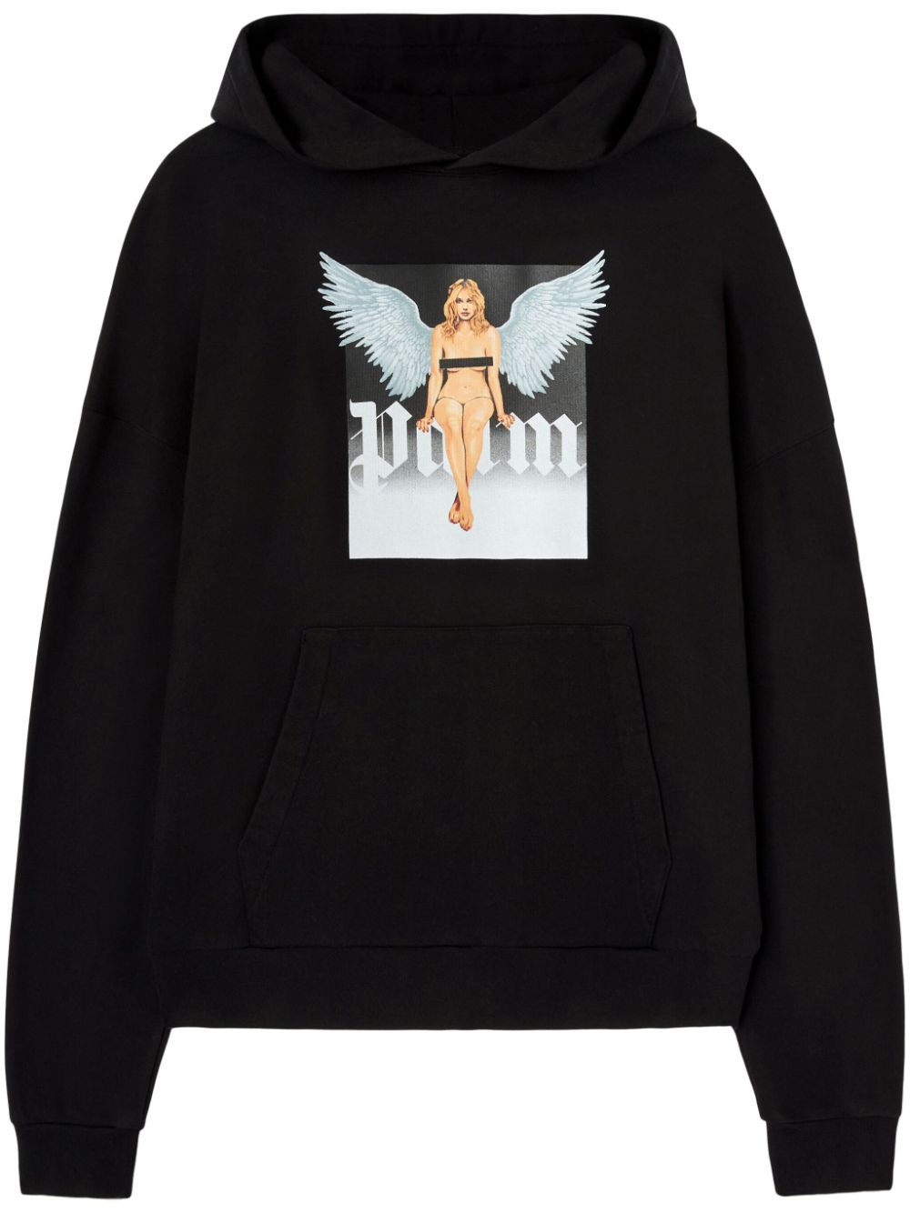 Palm Angels Crystal Pin-Up hoodie Zwart