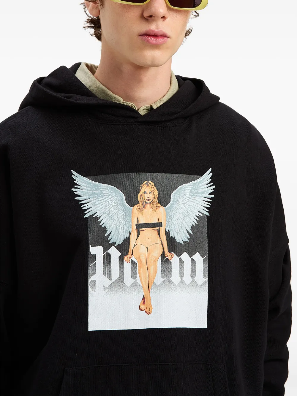 ★関税込み★【Palm Angels】コーデュロイ ジップアップパーカー Palm Angels logo-intarsia Zip Hoodie | Black | FARFETCH