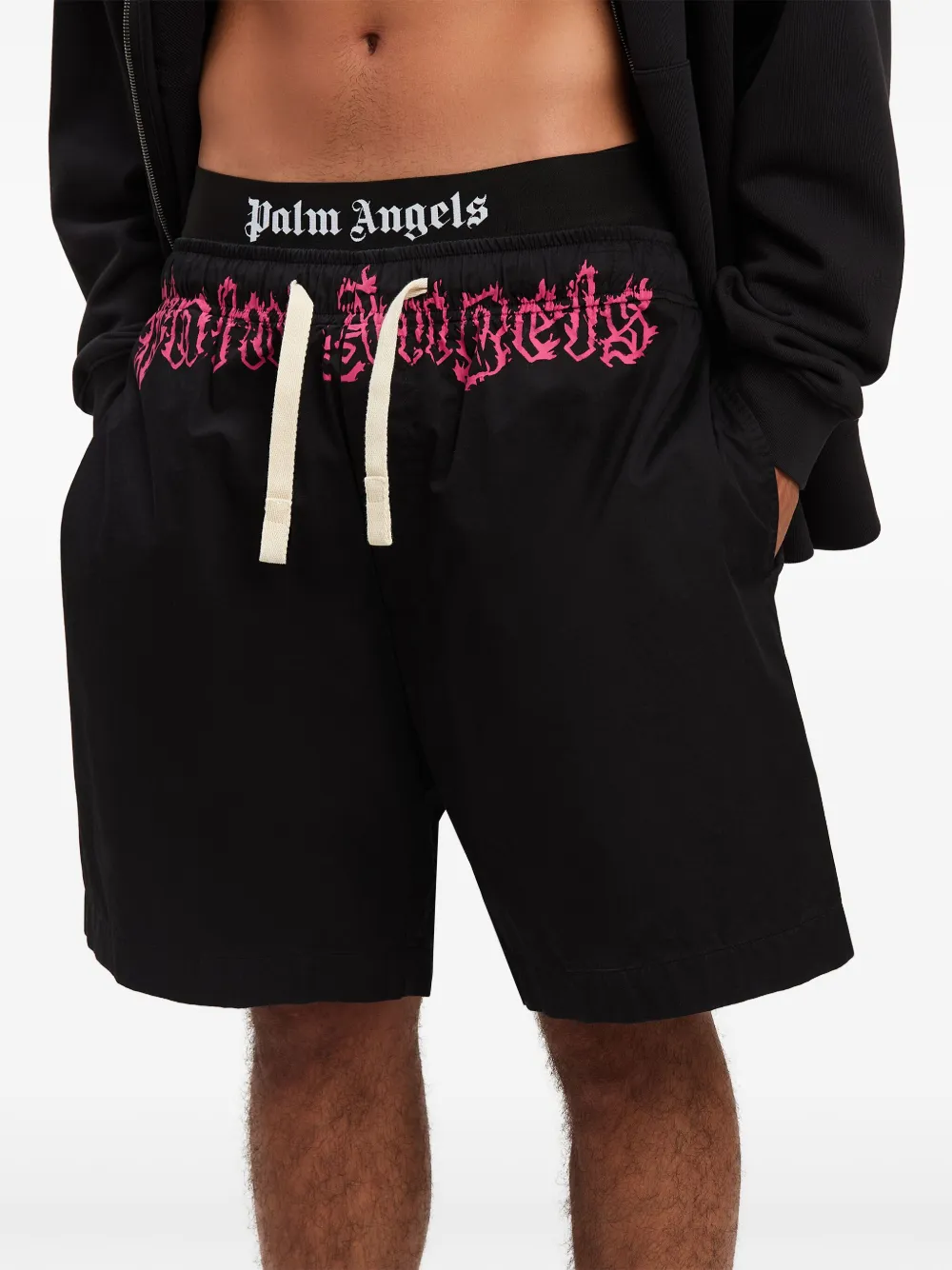 Palm Angels Logo Shorts | Black | FARFETCH