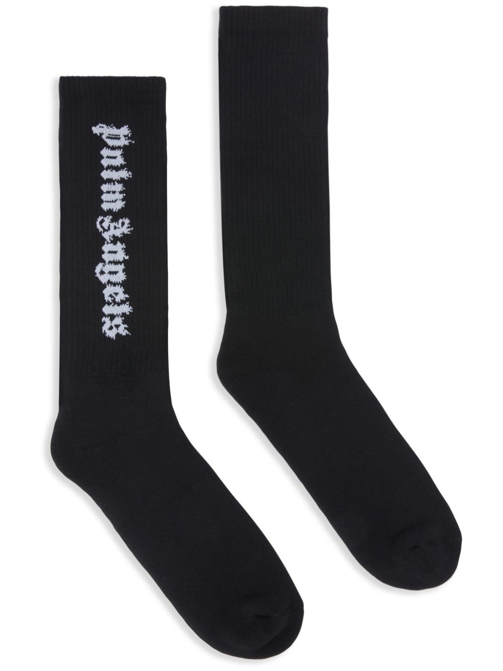 Palm Angels logo-flames socks - Black