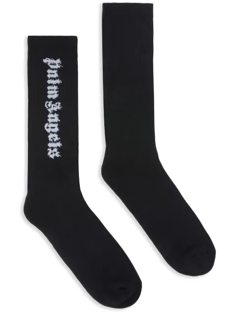 Palm Angels logo-flames socks