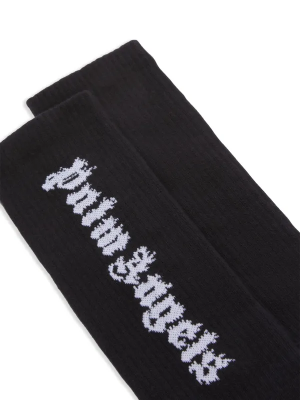 ★関税込★Palm Angels★ロゴ 靴下 ソックス BLACK Palm Angels(パームエンジェルス) 靴下・ソックス(メンズ