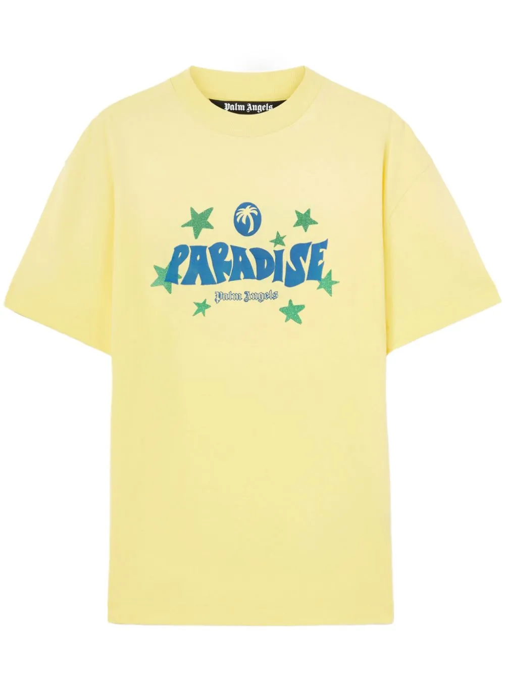 Shop Palm Angels Paradise Palm T-shirt In Yellow