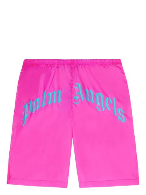 Short de bain à logo incurvé - Palm Angels - Modalova